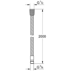 GROHE Relexa Metallbrauseschlauch 200 Cm