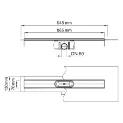 ACO ShowerDrain C Duschrinne Ohne Aufkantung, DN 50, L: 88,5 Cm -VIEGA Verkäufe aco showerdrain duschrinne ohne aufkantung dn 10784246