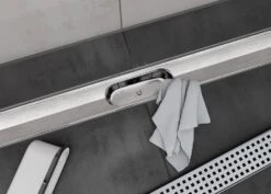 ACO ShowerDrain C Duschrinnen-Set Mit Aufkantung, DN 50, Länge 88,5 Cm Inklusive Design-Rost Square