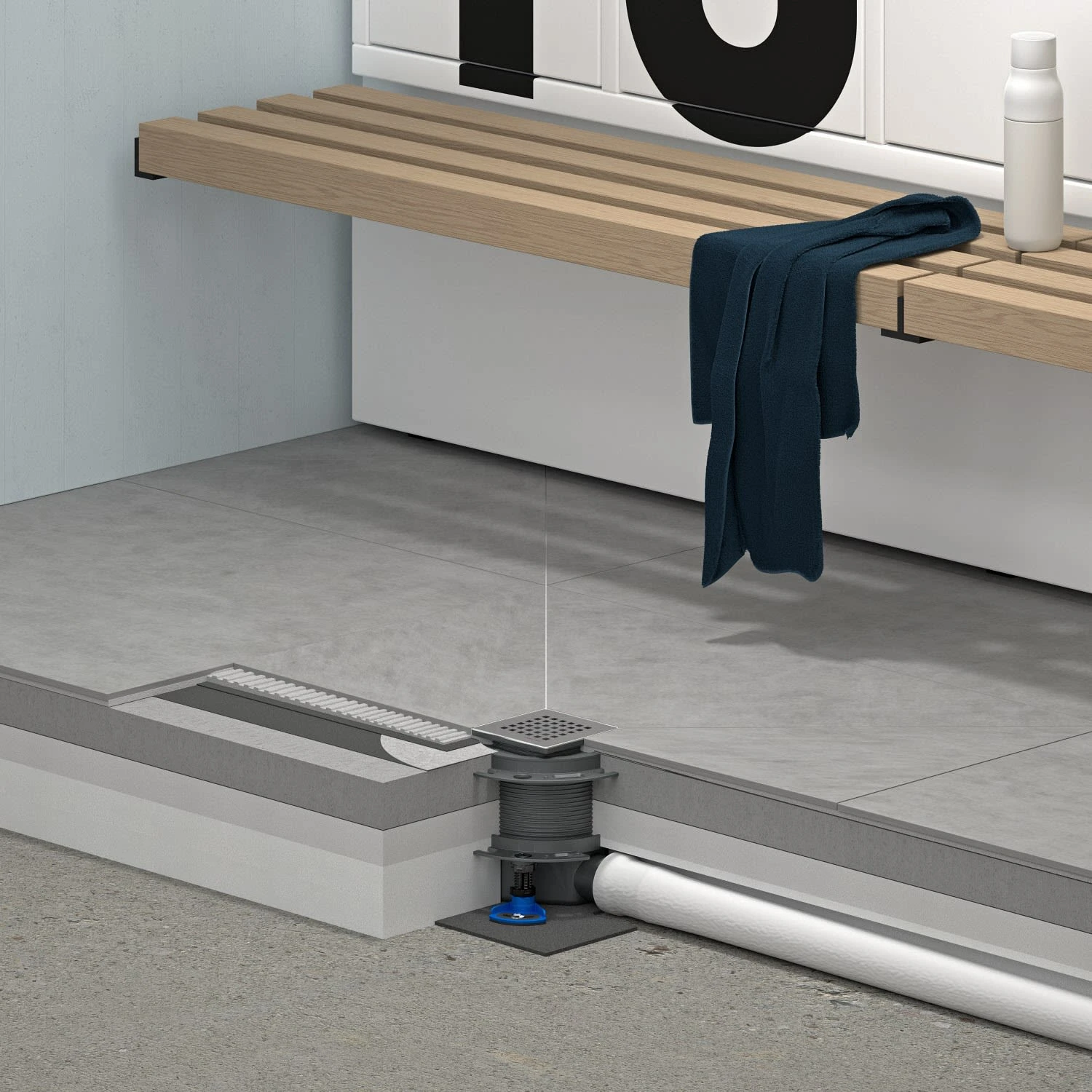 Dallmer DallDrain Bodenablauf Individual Senkrecht, DN 50/DN 100, 10 X 10 Cm 2 Dallmer DallDrain Bodenablauf Individual Senkrecht, DN 50/DN 100, 10 X 10 Cm – Bild 2