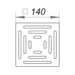 Dallmer Rost E 140, 14 X 14 Cm