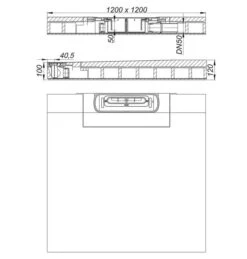 Dallmer DallFlex Wall Schallschutz-Duschelement 120 X 120 Cm DN 50