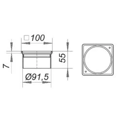 Dallmer Aufsatzrahmen V, S 10/100