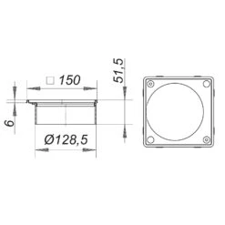 Dallmer Aufsatzrahmen V, S 15/150 -VIEGA Verkäufe dallmer punktentwaesserung bodenablaeufe serie 15 modul 5981989