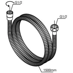Damixa Metallschlauch 150 Cm