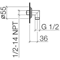Dornbracht Madison Wandanschlussbogen