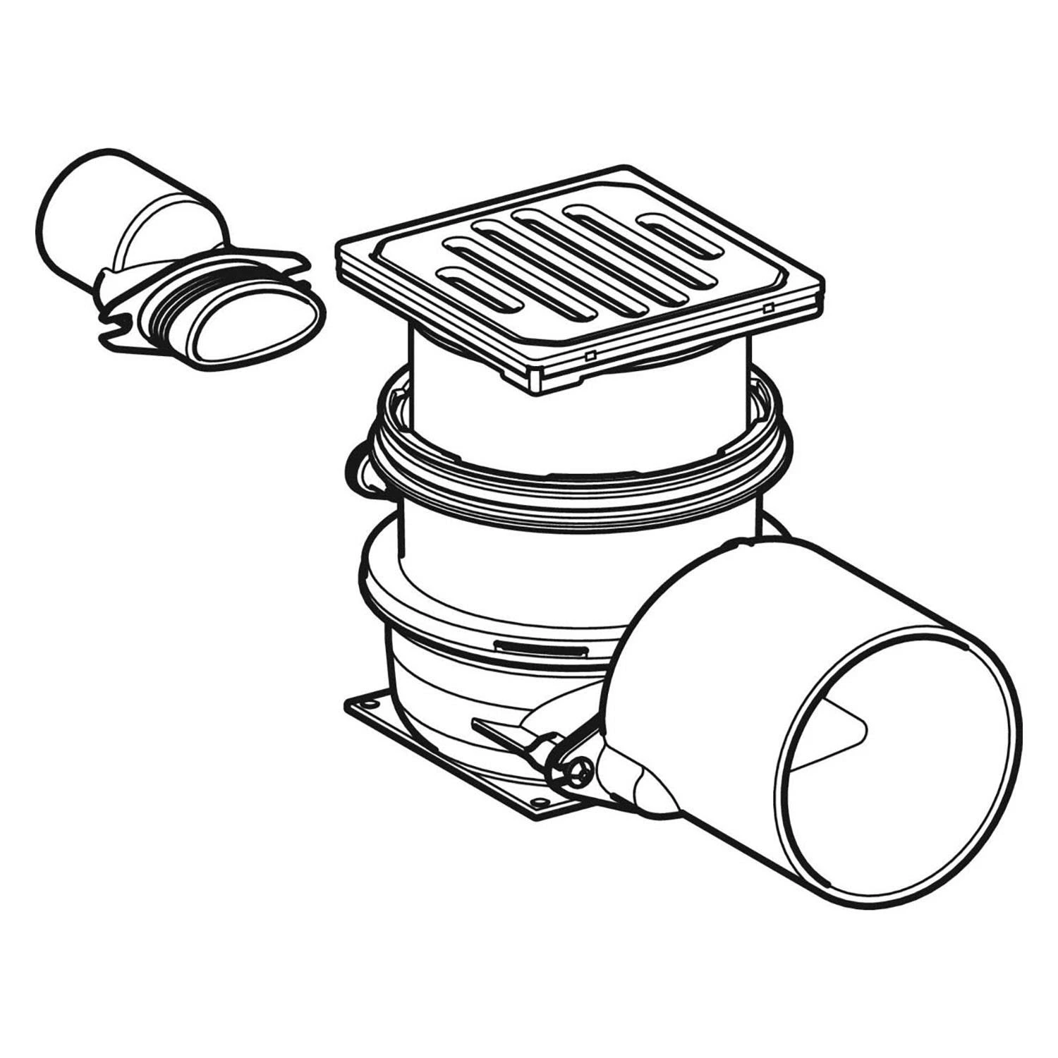 Geberit Varino Bodenablauf Horizontal, D110 1 Geberit Varino Bodenablauf Horizontal, D110