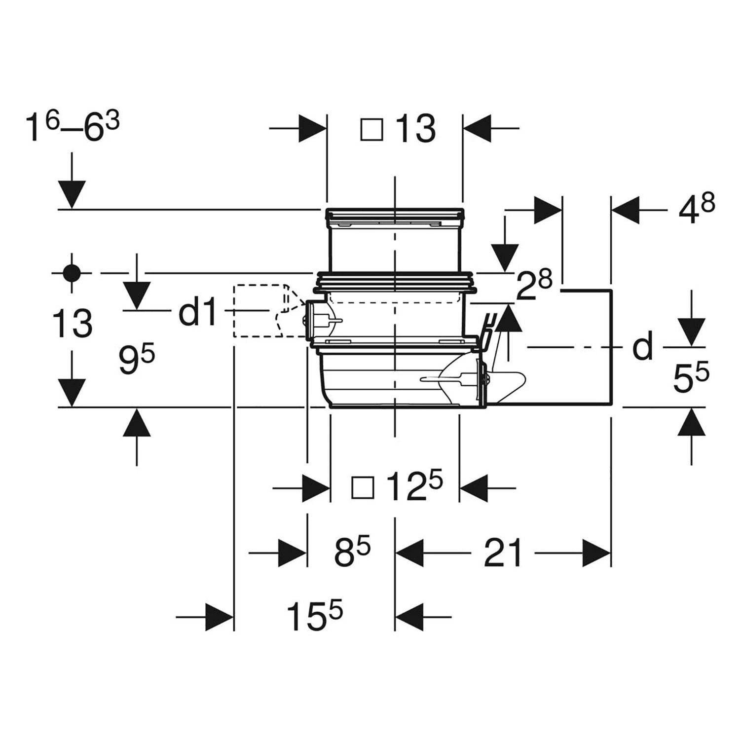 Geberit Varino Bodenablauf Horizontal, D110 2 Geberit Varino Bodenablauf Horizontal, D110 – Bild 2