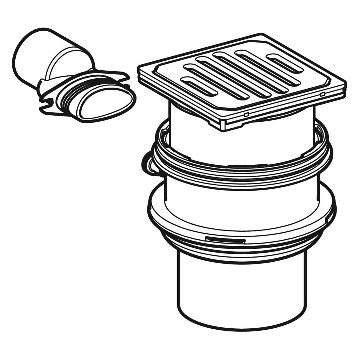 Geberit Varino Bodenablauf Vertikal, D110 1 Geberit Varino Bodenablauf Vertikal, D110