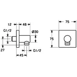 Hansa HANSADESIGNO Style Wandanschlussbogen