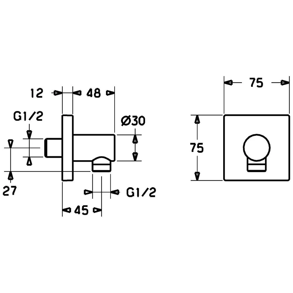Hansa HANSADESIGNO Style Wandanschlussbogen 1 Hansa HANSADESIGNO Style Wandanschlussbogen