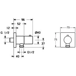 Hansa HANSADESIGNO Style Wandanschlussbogen Mit Integrierter Absperrung DN 15