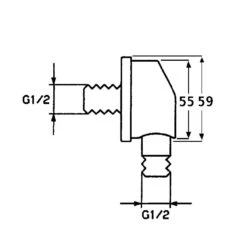 Hansa HANSAVANTIS Wandanschlussbogen DN 15