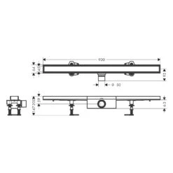 Hansgrohe RainDrain Compact Komplettset Duschrinne 90 Cm Befliesbar Für Standardinstallation -VIEGA Verkäufe hansgrohe raindrain duschrinnen compact komplettset 90 11042902