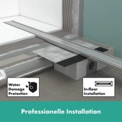 Hansgrohe RainDrain Original Fertigset Duschrinne 100 Cm 10 Hansgrohe RainDrain Original Fertigset Duschrinne 100 Cm -VIEGA Verkäufe hansgrohe raindrain duschrinnen und punktablaeufe original 11042812