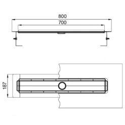 ACO ShowerDrain M+ Duschrinne 70 Cm