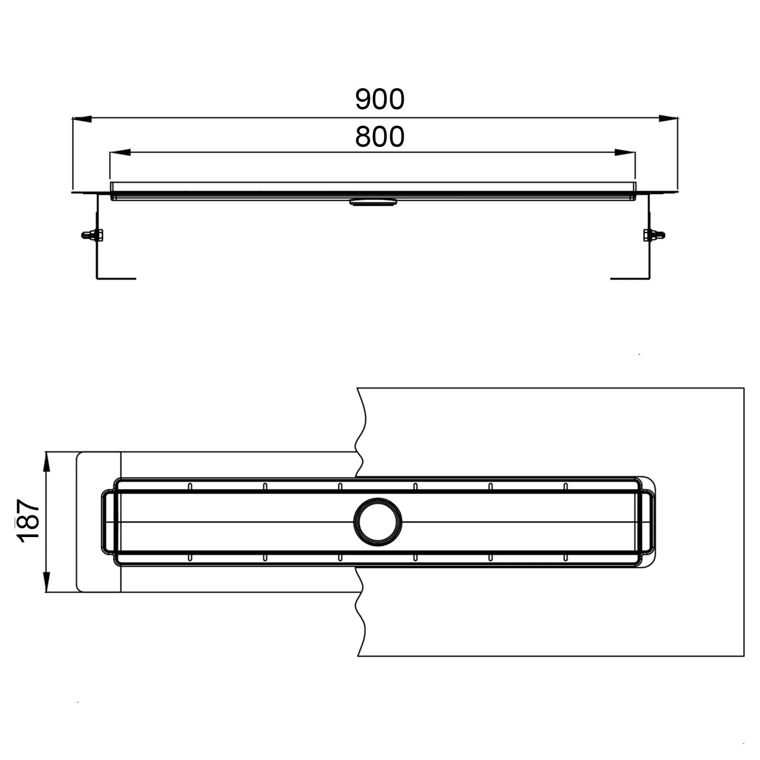 ACO ShowerDrain M+ Duschrinne 80 Cm 1 ACO ShowerDrain M+ Duschrinne 80 Cm