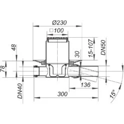 Dallmer Bodenablauf 42 SE, Zulauf DN 40, DN 50, 10 X 10 Cm -VIEGA Verkäufe hersteller dallmer bodenablaeufe bodenablauf 42 se 4184540