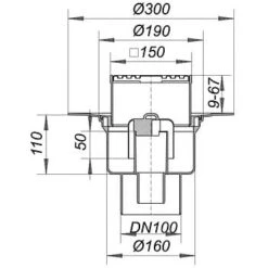 Dallmer Serie 15 Bodenablauf 61 HT/ KE 15 X 15 Cm