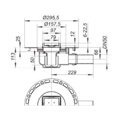 Dallmer TistoStone Bodenablauf VC 10, DN 50, 10 X 10 Cm -VIEGA Verkäufe hersteller dallmer bodenablaeufe tistostone vc 10 4184621