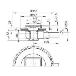 Dallmer TistoStone Bodenablauf VC 15, DN 50, 15 X 15 Cm -VIEGA Verkäufe hersteller dallmer bodenablaeufe tistostone vc 15 4188251