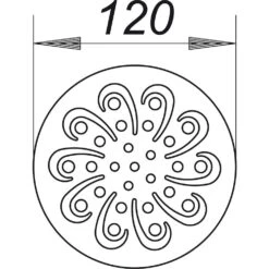 Dallmer Rost Astra Aquarius 120, Ø 12 Cm