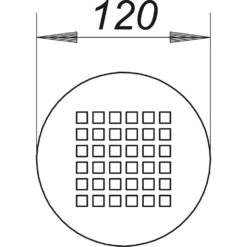 Dallmer Rost Quadra Ø 12 Cm