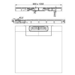Dallmer DallFlex Wall Plan Duschelement 90 X 120 Cm DN 40