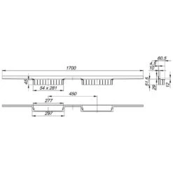 Dallmer CeraWall Individual Duo Duschrinne 170 Cm