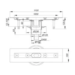 Dallmer CeraLine Senkrecht F Duschrinne 100 Cm, DN 50 -VIEGA Verkäufe hersteller dallmer duschrinne ceraline senkrecht f 4189708