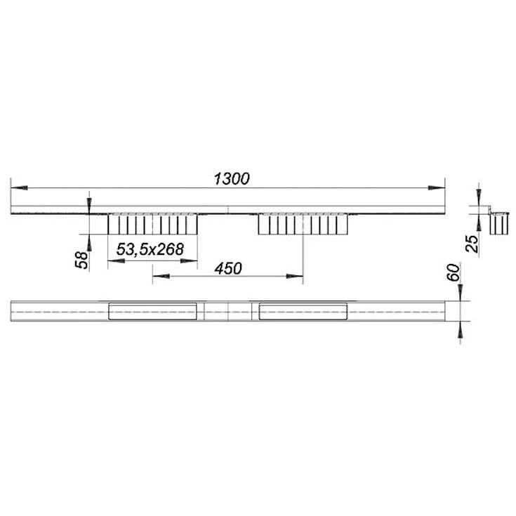 Dallmer CeraWall Select Duo Duschrinne 130 Cm 1 Dallmer CeraWall Select Duo Duschrinne 130 Cm