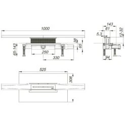 Dallmer Duschrinnen-Set CeraWall Pure Plan, DN 40, 100 Cm -VIEGA Verkäufe hersteller dallmer duschrinnen systeme set pure 3567053