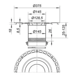 Dallmer Aufstockelement TistoDrain S 15