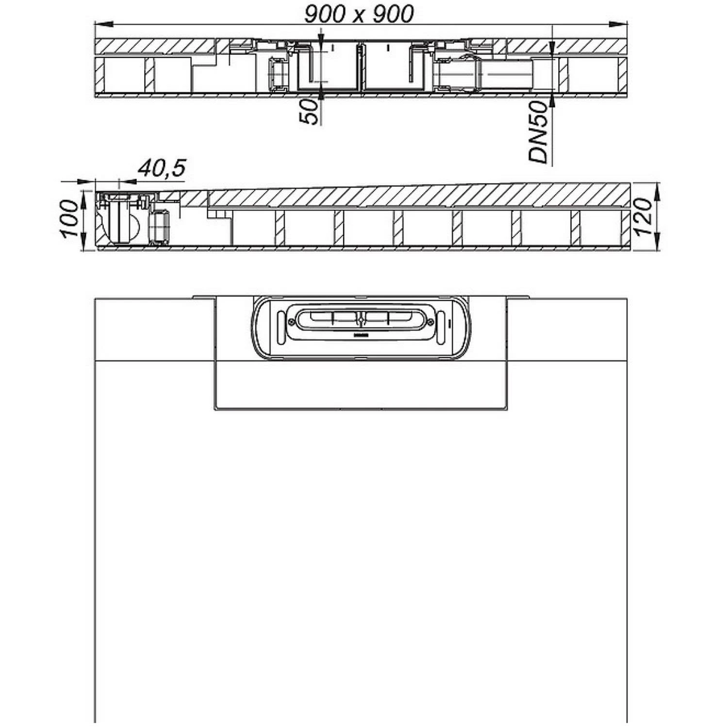 Dallmer DallFlex Wall Schallschutz-Duschelement DN 50, 90 X 90 Cm 1 Dallmer DallFlex Wall Schallschutz-Duschelement DN 50, 90 X 90 Cm