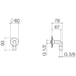 Dornbracht VAIA Wandanschlussbogen