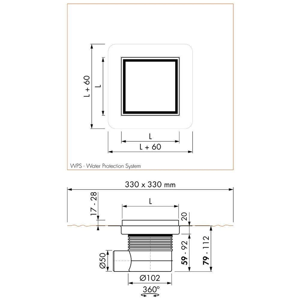 ESS Easy Drain Aqua Jewels Quattro Fliese 15x15 Bodenablauf Für Natursteinbeläge Komplettset 4 ESS Easy Drain Aqua Jewels Quattro Fliese 15x15 Bodenablauf Für Natursteinbeläge Komplettset – Bild 4