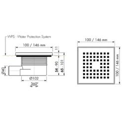 ESS Easy Drain Aqua Quattro 15x15 Bodenablauf Komplettset -VIEGA Verkäufe hersteller ess bodenablaeufe easy drain aqua 1006322