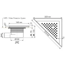 ESS Easy Drain Aqua Delta 22x22 Bodenablauf Komplettset -VIEGA Verkäufe hersteller ess bodenablaeufe easy drain aqua 1006323