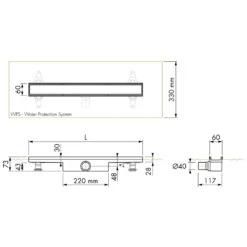 ESS Easy Drain Compact 30 FF Fliese 900 Duschrinne Komplettset -VIEGA Verkäufe hersteller ess duschrinnen easy drain compact 1004030