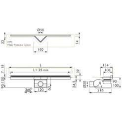 ESS Easy Drain S-Line 800 Duschrinne Komplettset Für Natursteinbeläge -VIEGA Verkäufe hersteller ess duschrinnen easy drain line 965542