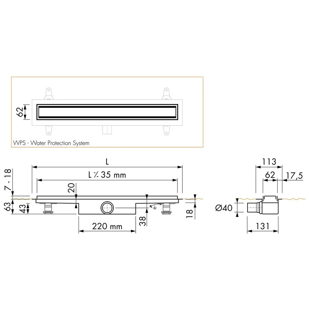 ESS Easy Drain Modulo 30 TAF 700 Duschrinne Komplettset 3 ESS Easy Drain Modulo 30 TAF 700 Duschrinne Komplettset – Bild 3