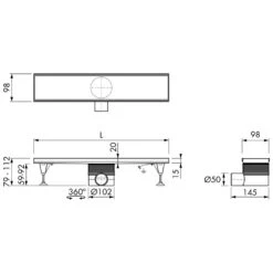 ESS Easy Drain Multi Abdeckungen Zero 1200 -VIEGA Verkäufe hersteller ess duschrinnen easy drain multi 1005325