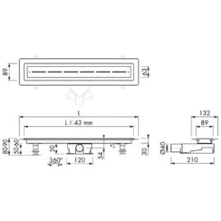 ESS Easy Drain Vinyl 800 Duschrinne Komplettset -VIEGA Verkäufe hersteller ess duschrinnen easy drain vinyl 1004272