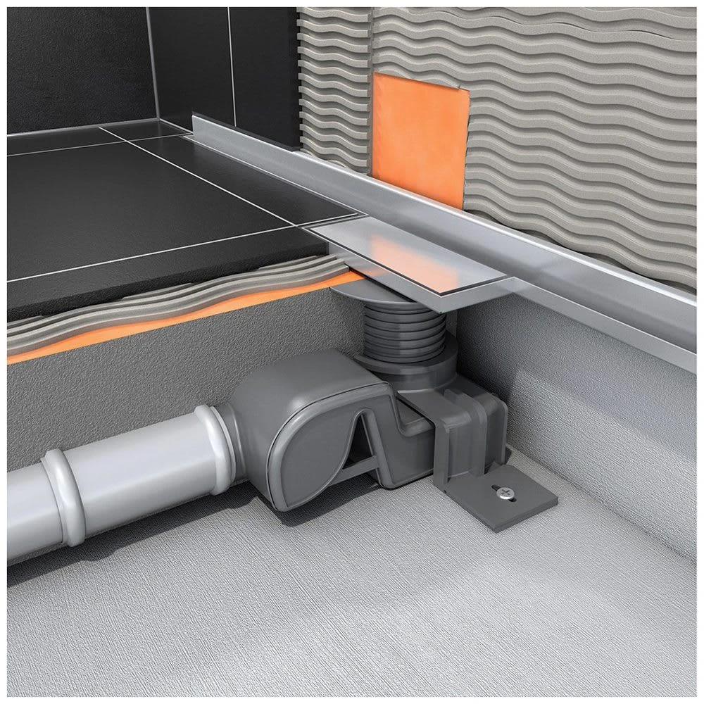 ESS Easy Drain Waterstop Wall Fliese 800 Duschrinne Komplettset 1 ESS Easy Drain Waterstop Wall Fliese 800 Duschrinne Komplettset