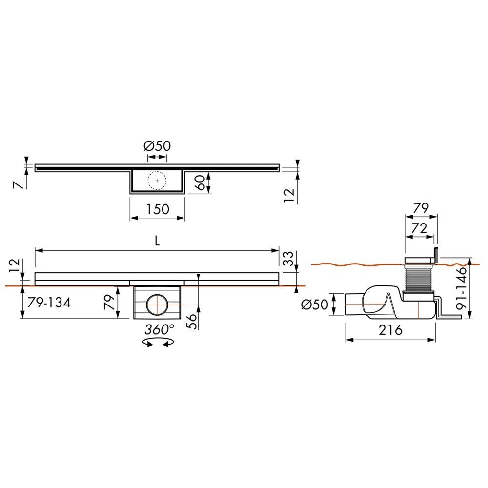 ESS Easy Drain Waterstop Wall 800 Duschrinne Komplettset 3 ESS Easy Drain Waterstop Wall 800 Duschrinne Komplettset – Bild 3