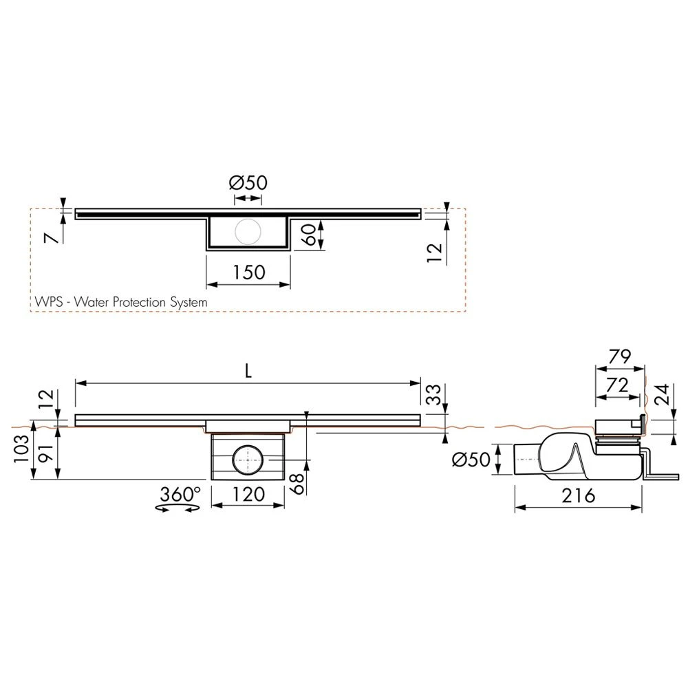 ESS Easy Drain Waterstop Wall Fliese 800 Duschrinne Komplettset 3 ESS Easy Drain Waterstop Wall Fliese 800 Duschrinne Komplettset – Bild 3