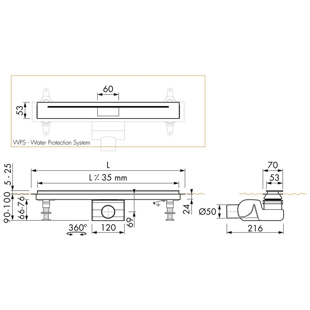 ESS Easy Drain Xs Nano Wall 700 Duschrinne Komplettset 3 ESS Easy Drain Xs Nano Wall 700 Duschrinne Komplettset – Bild 3
