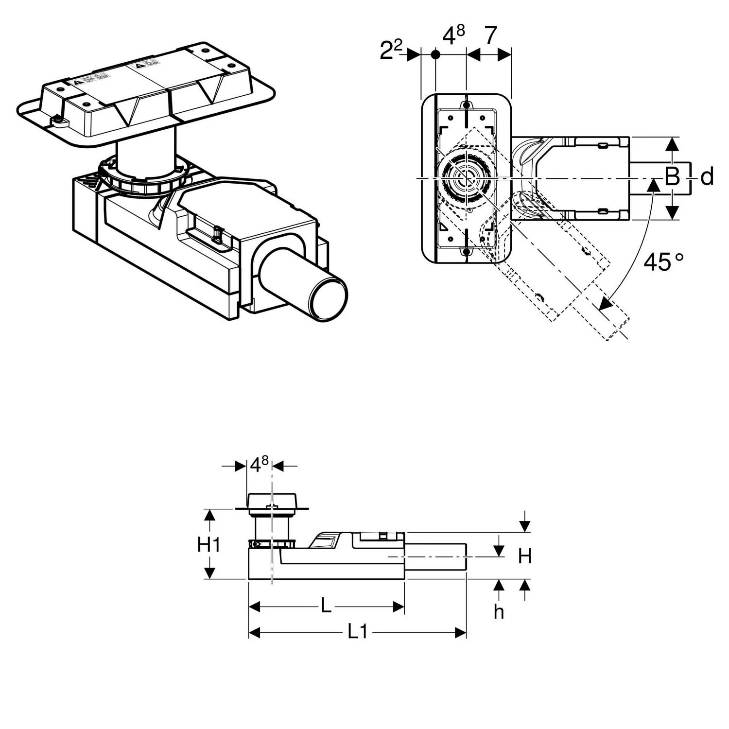 Geberit CleanLine Rohbauset Für Fußbodenaufbauhöhe Ab 6,5 Cm 2 Geberit CleanLine Rohbauset Für Fußbodenaufbauhöhe Ab 6,5 Cm – Bild 2
