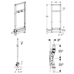 Geberit Duofix Element Für Dusche 130 Cm Mit Wandablauf, Wandarmatur AP D50 -VIEGA Verkäufe hersteller geberit spuelkaesten montageelemente duofix dusche 2631814