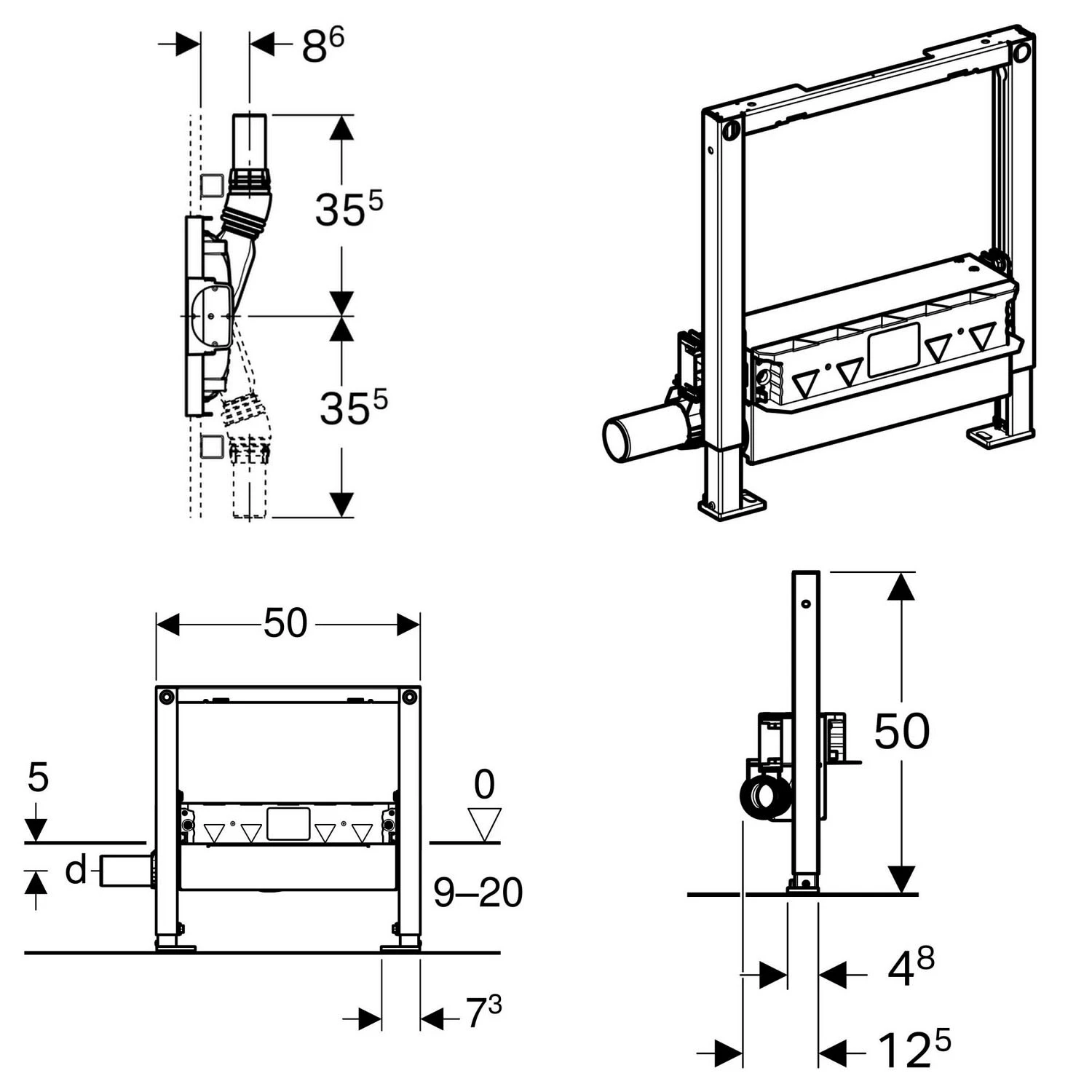 Geberit Duofix Element Für Dusche 50 Cm Mit Wandablauf 1 Geberit Duofix Element Für Dusche 50 Cm Mit Wandablauf